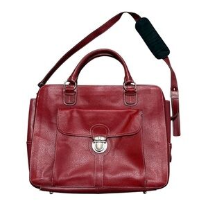 Vintage Franklin Covey Leather Messenger Bag